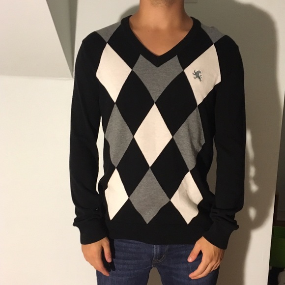 Men's Express Argyle Sweater - Picture 1 of 3